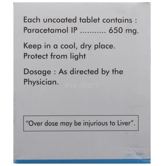 dolo 650mg tablet 15's